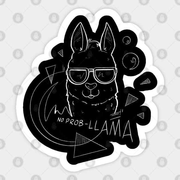 No PROB-LLAMA Sticker by Chaplo